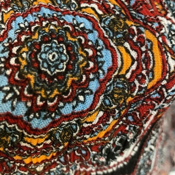 Blue Rain Size Small high/low bottom ruffled skirt crepe like material - Picture 14 of 14